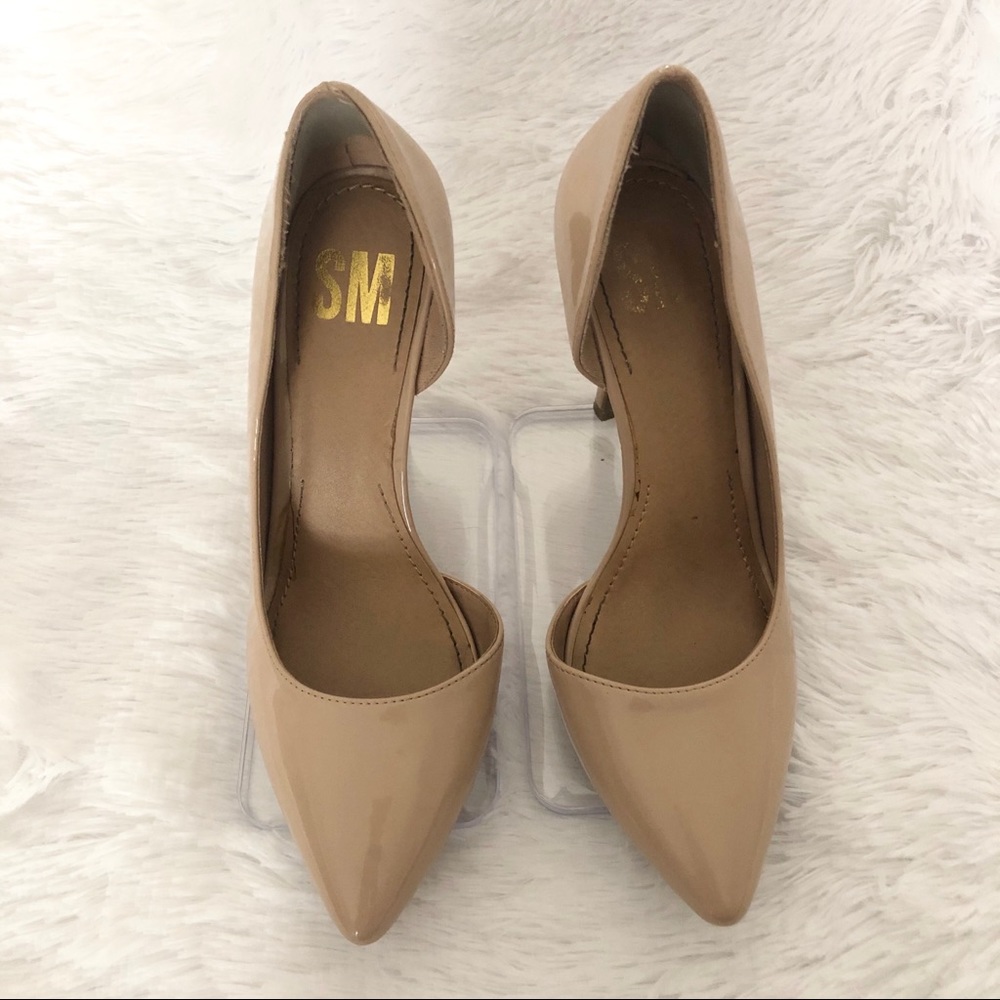 SM New York Nude Pointed Toe Pumps